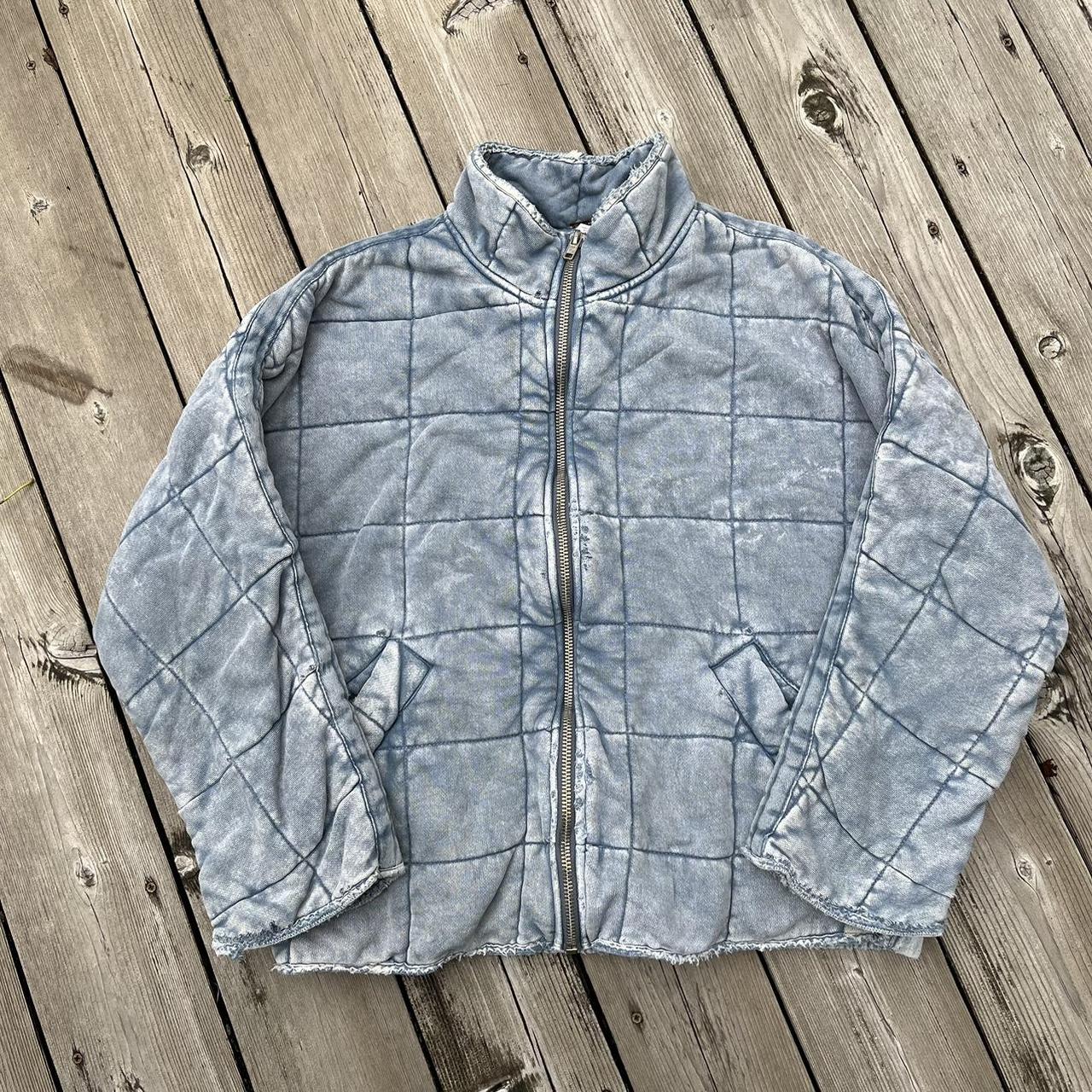 Deals Womens free people blue quilted Dolman jacket