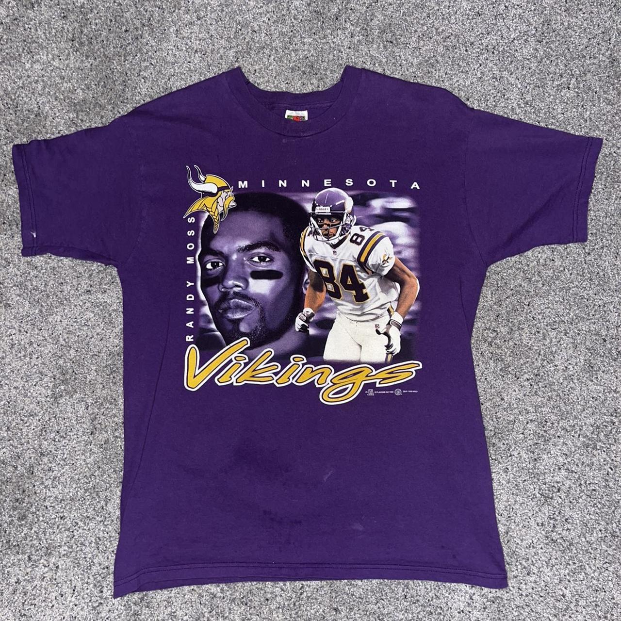 Vintage 90s Randy Moss Minnesota Vikings T shirt - Depop