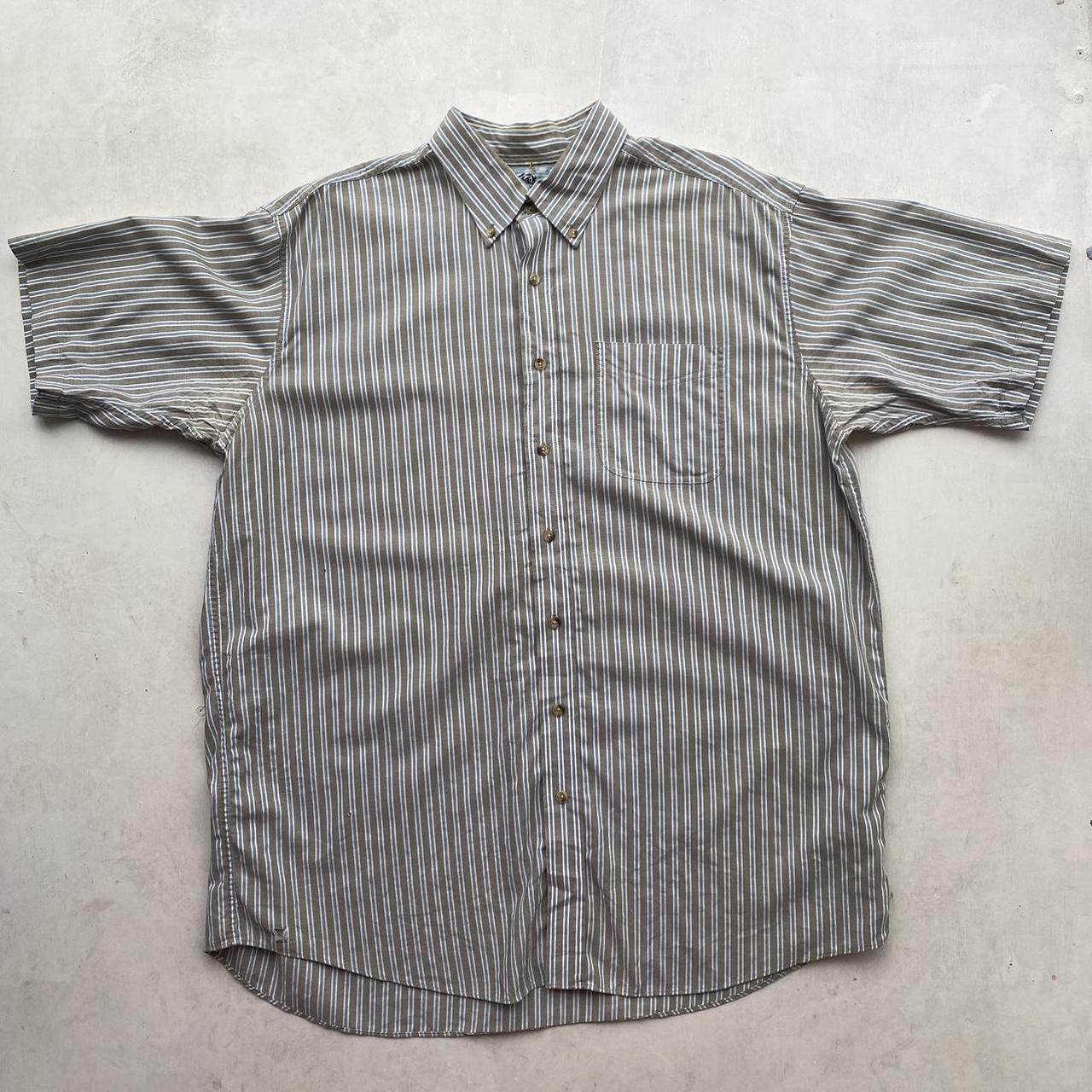 L.L.Bean Men's Grey and Blue Shirt | Depop