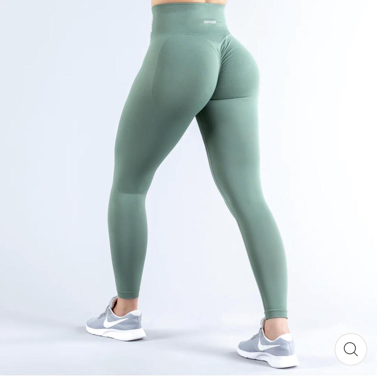 Dfyne leggings green Size M Worn only 3 times Retail - Depop