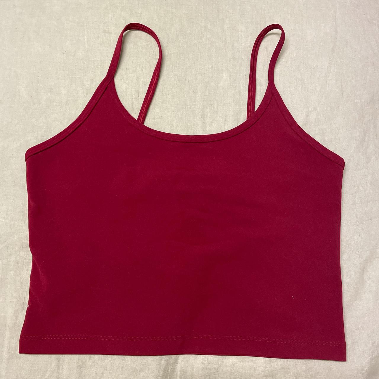 Lorna Jane Cherry red excel crop tank - Depop