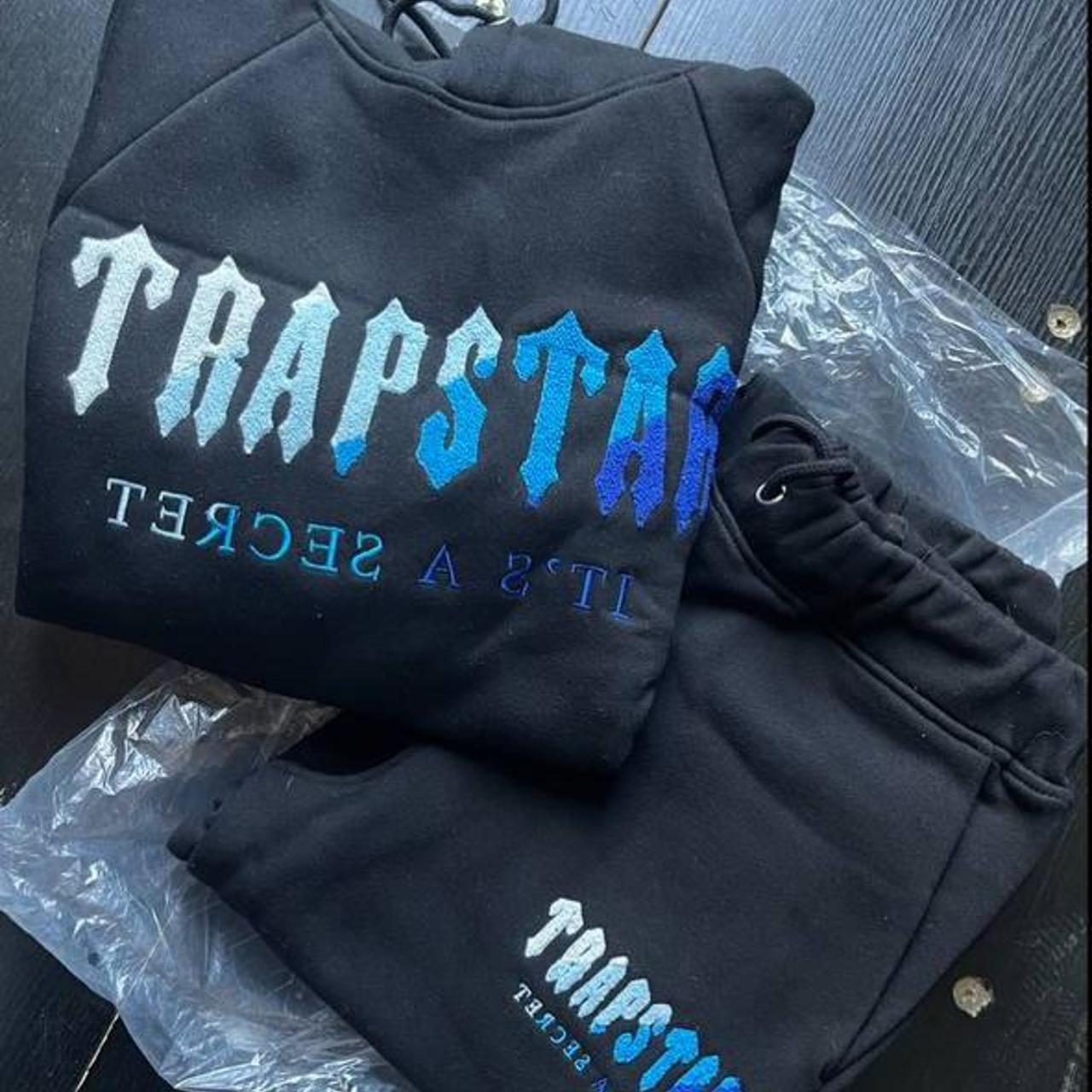 Trapstar Chenille Tracksuit, 3X L. Black Ice... - Depop