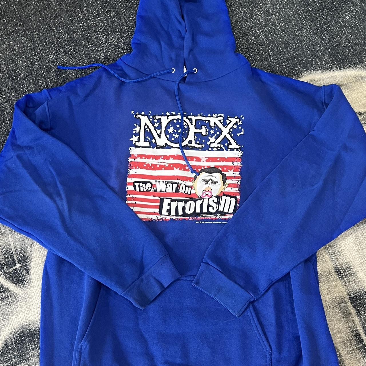 Vintage 2003 NOFX War on Errorism Hoodie Mens... - Depop