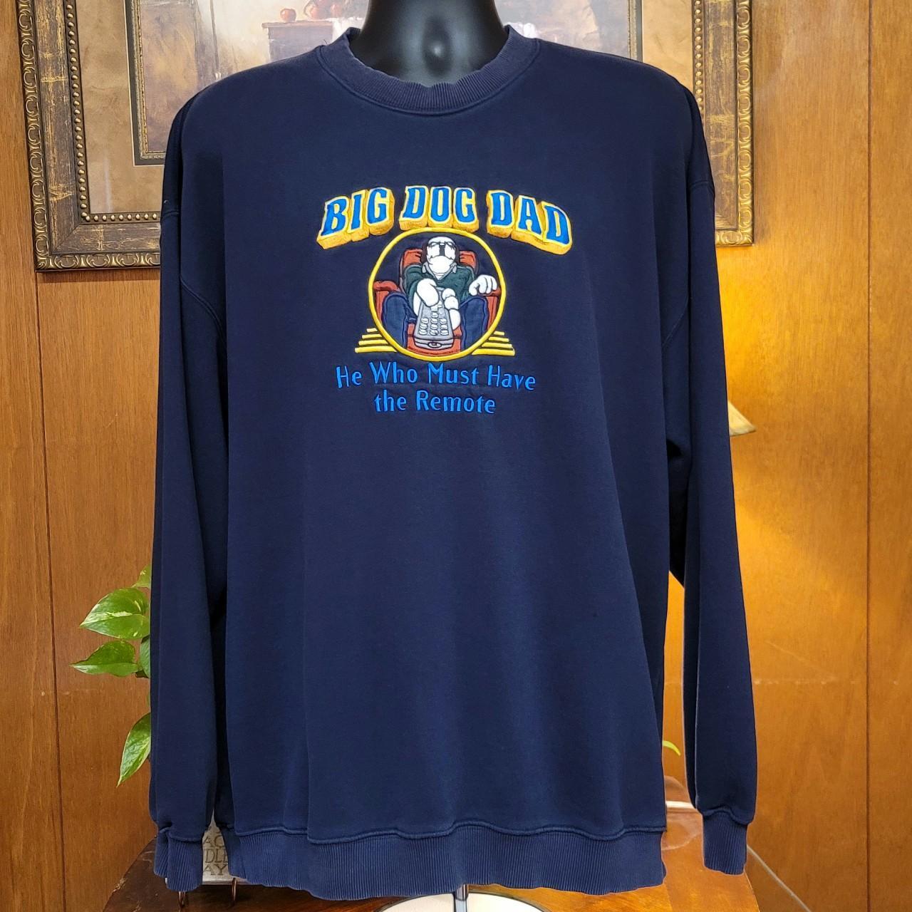 Vintage 2000 Big Dogs Big Dog Dad Blue Crewneck... Depop
