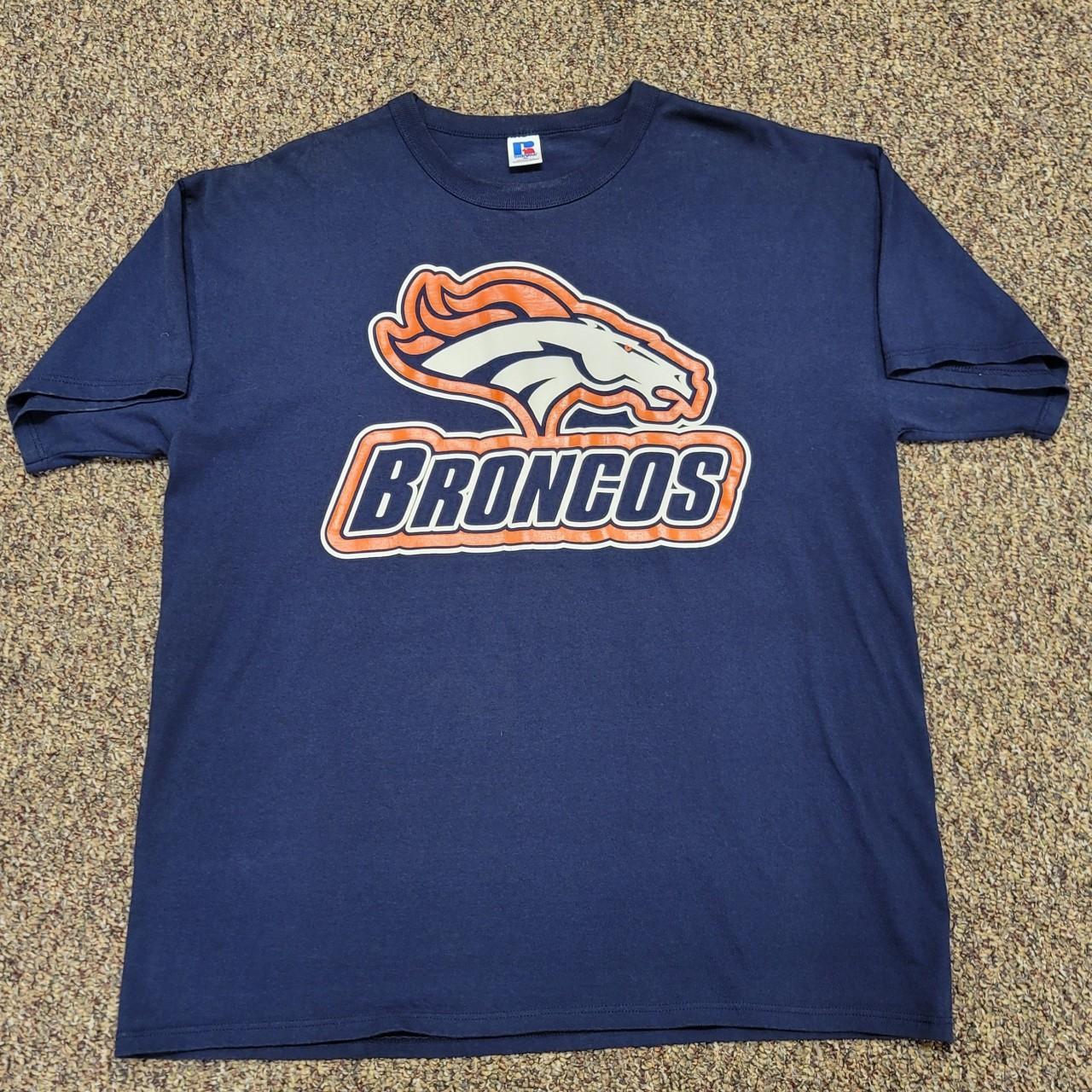 Denver Broncos T-Shirt by Russell Athletic, Made in The USA