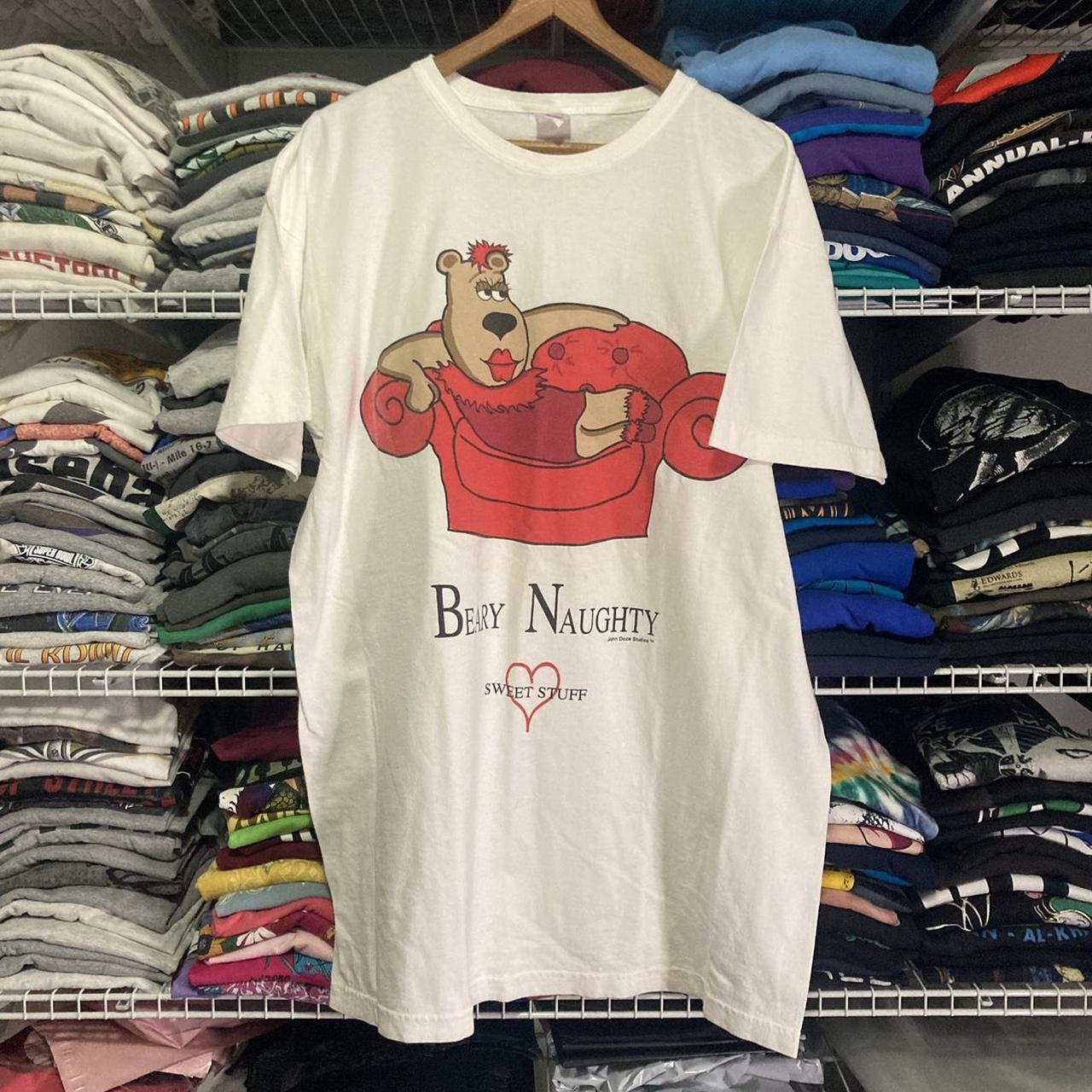 Y2K beary naughty novelty sleep shirt Good... Depop