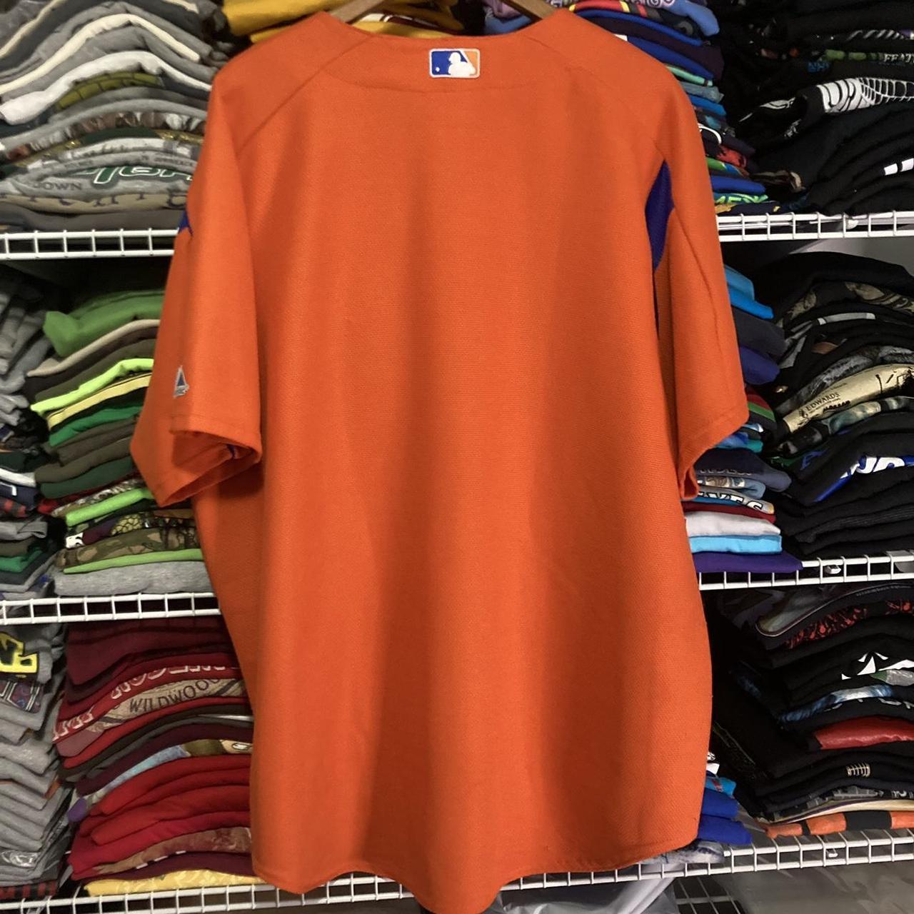 Rare Orange Mirage MLB New York NY Mets Jersey Men's - Depop