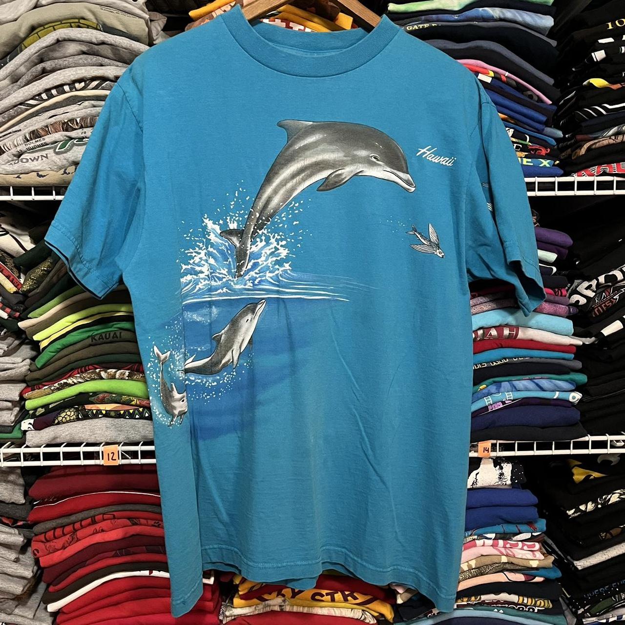 Dolphin Hawaiian Shirts for Men, Blue Dolphins Mens Hawaiian