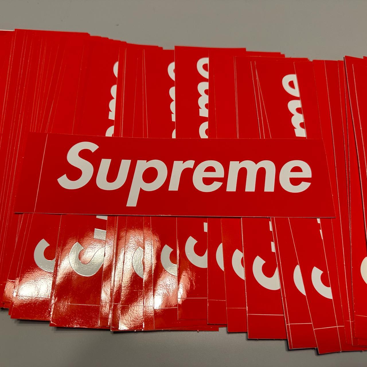 Supreme red box logo sticker