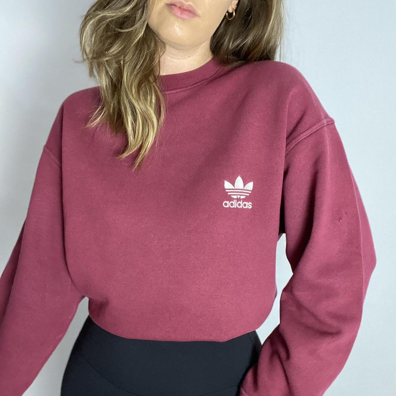 Adidas sweatshirt clearance burgundy