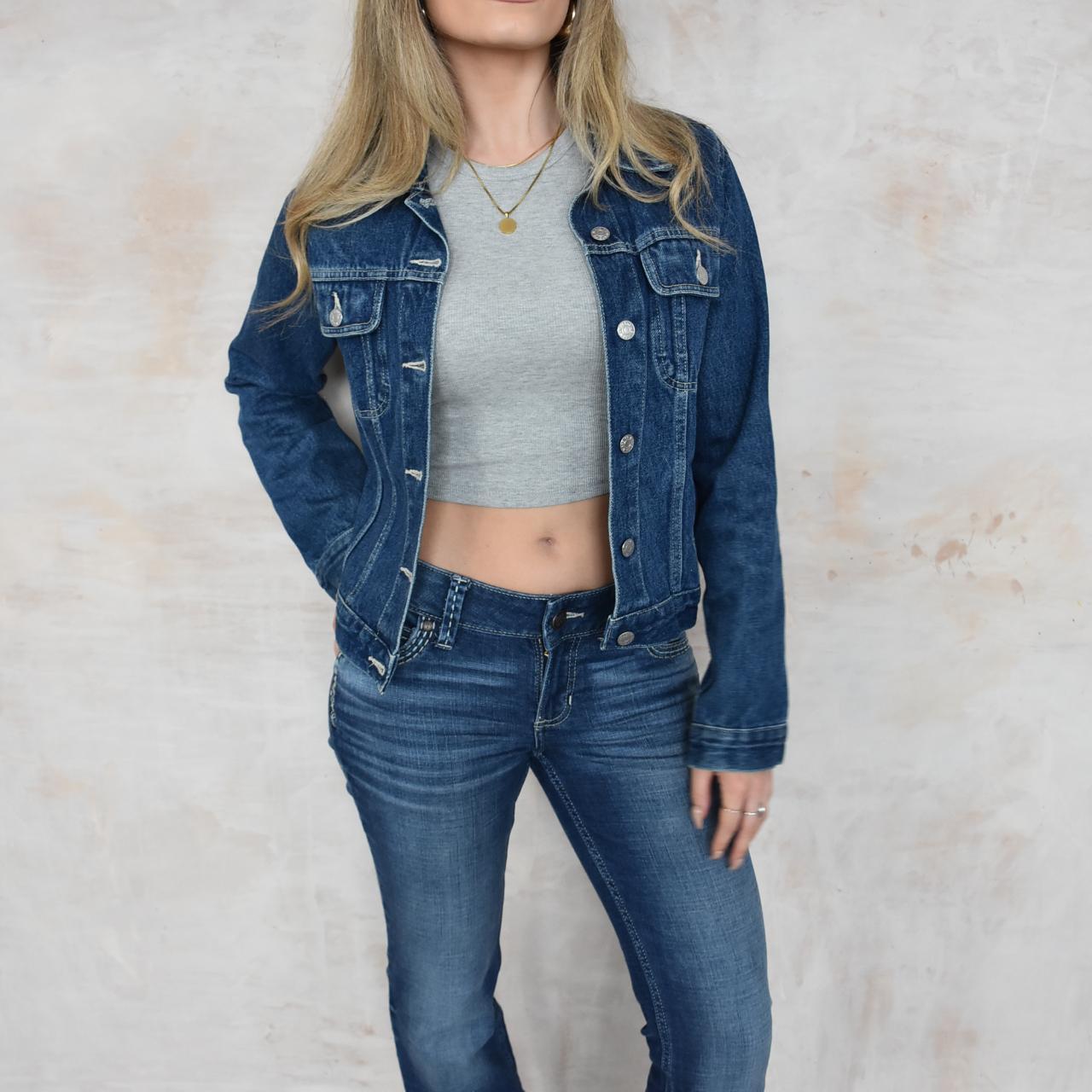 Vintage Y2K Denim Jacket Vintage dark blue