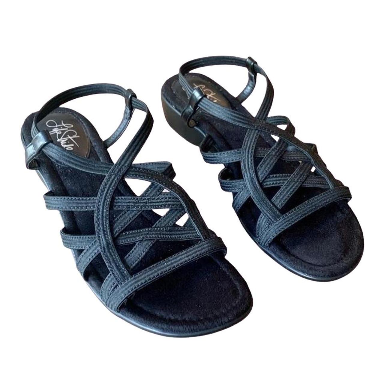 Crocs™ Brooklyn Tortoise Strappy Low Wedge in Black | Lyst Canada