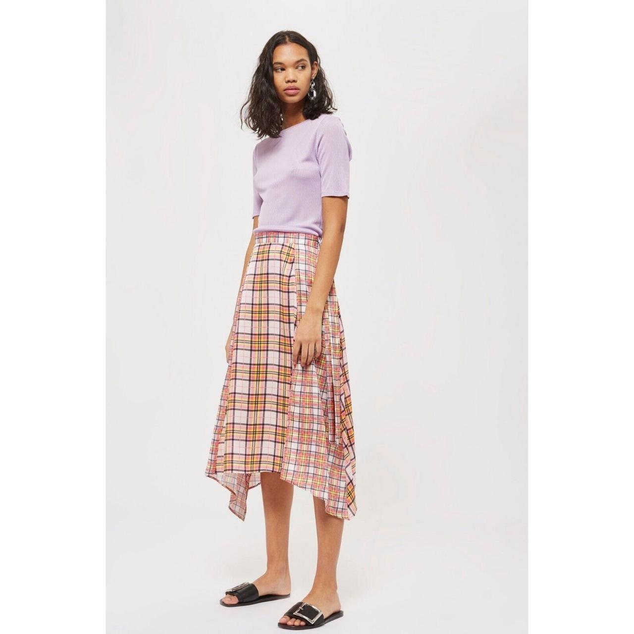 Plaid midi skirt top 100