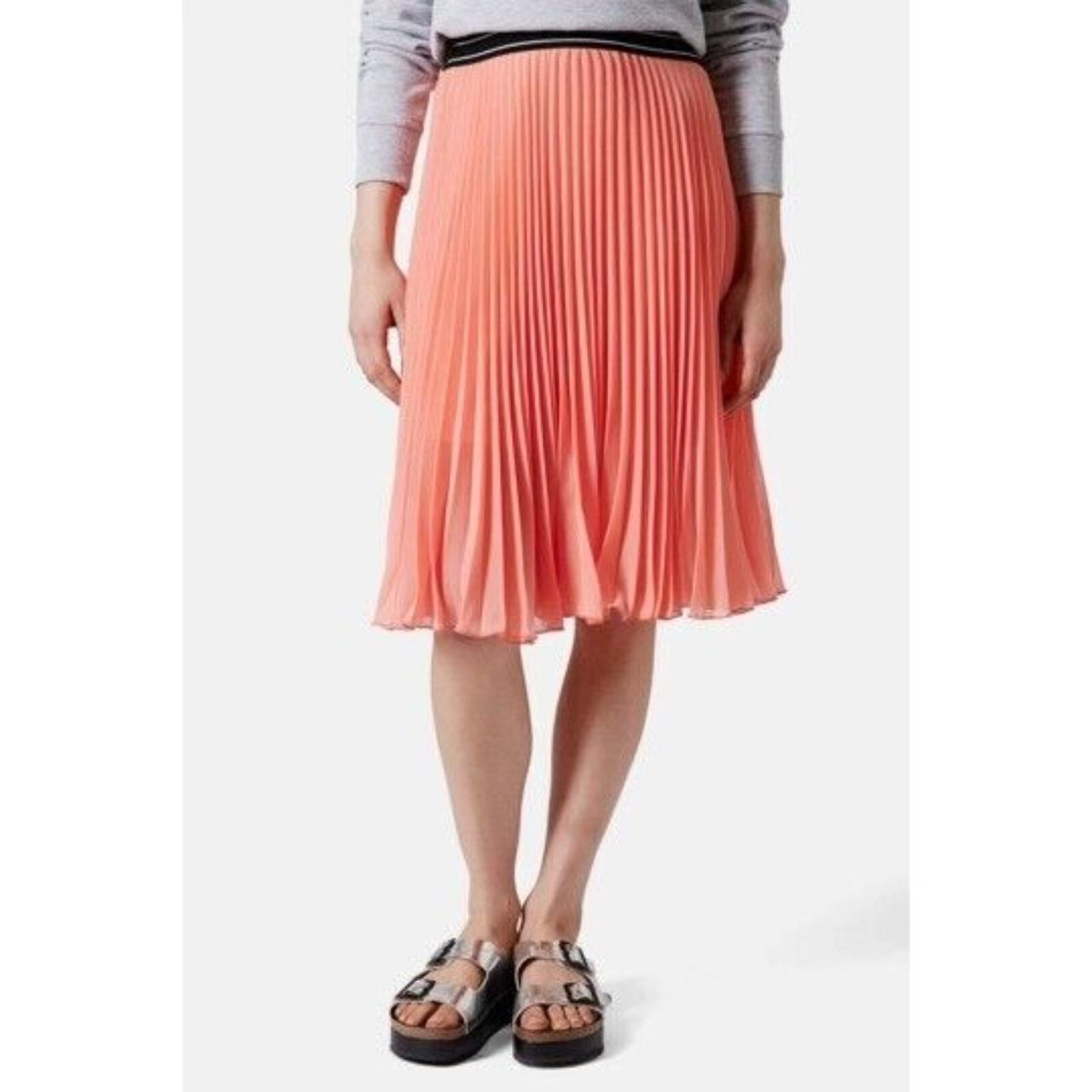 Midi Red Pleated Skirt Topshop Topshop Box Pleat Midi Skirt In