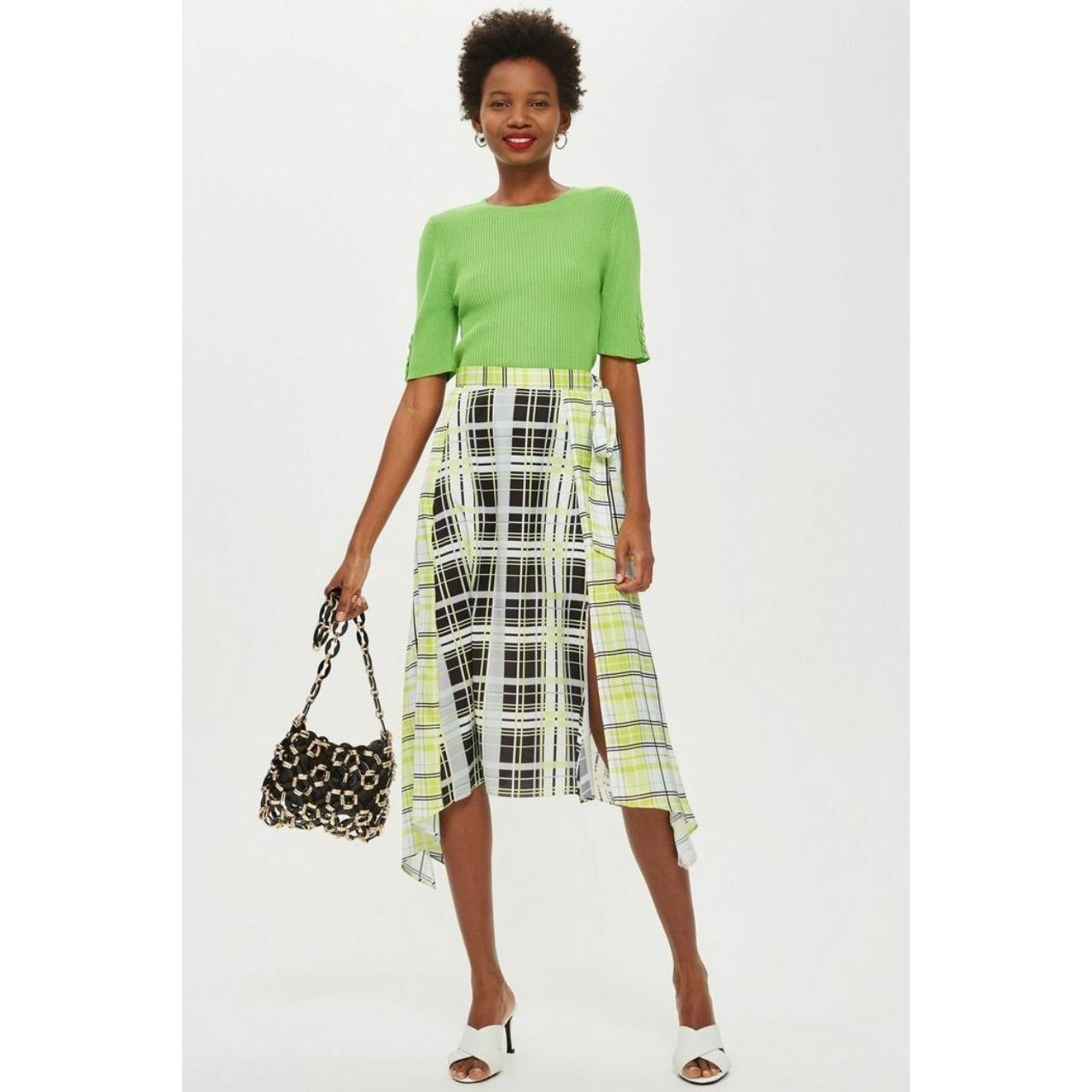 Checkered neon skirt best sale