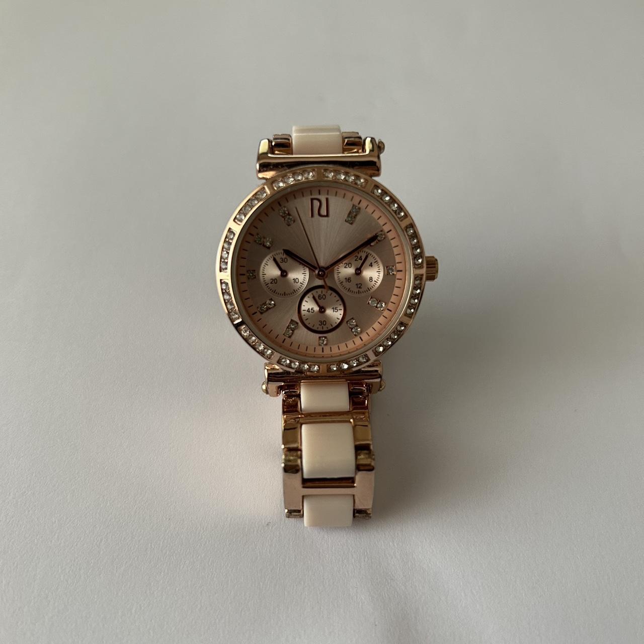 River island rose online gold watch