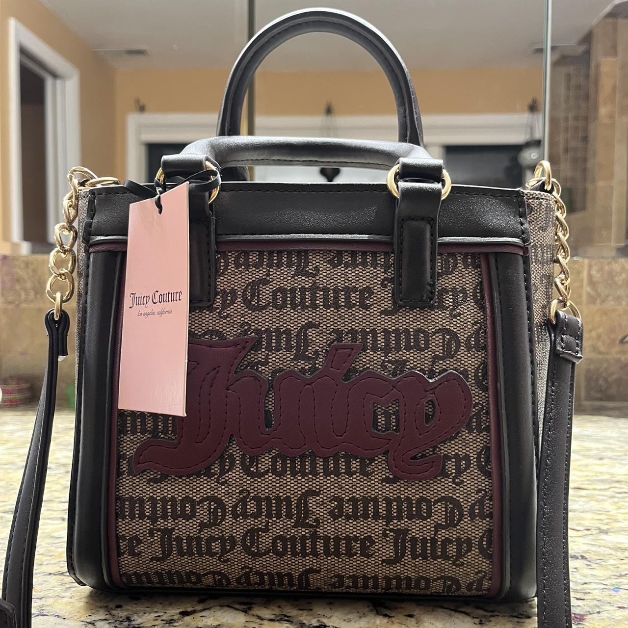 Juicy Couture Brown Leather Handbag Gold Chain Retro Hobo Purse Charm  Tassel Y2K - $80 - From Stephani