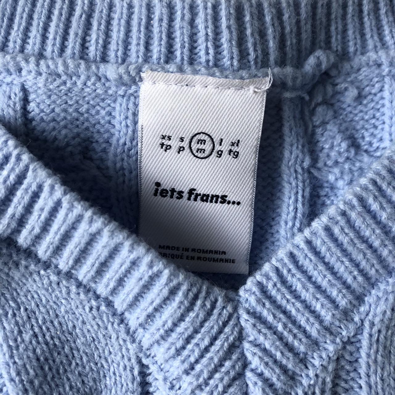 light blue iets frans sweater vest. size... - Depop