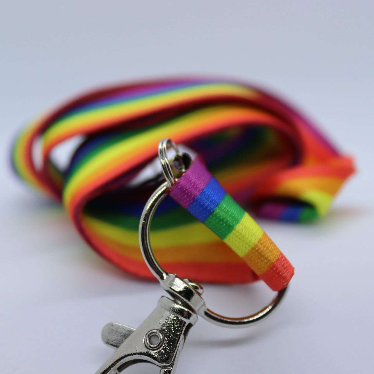 Pride Rainbow LGBT Flag Lanyard New With Perky Pins... - Depop