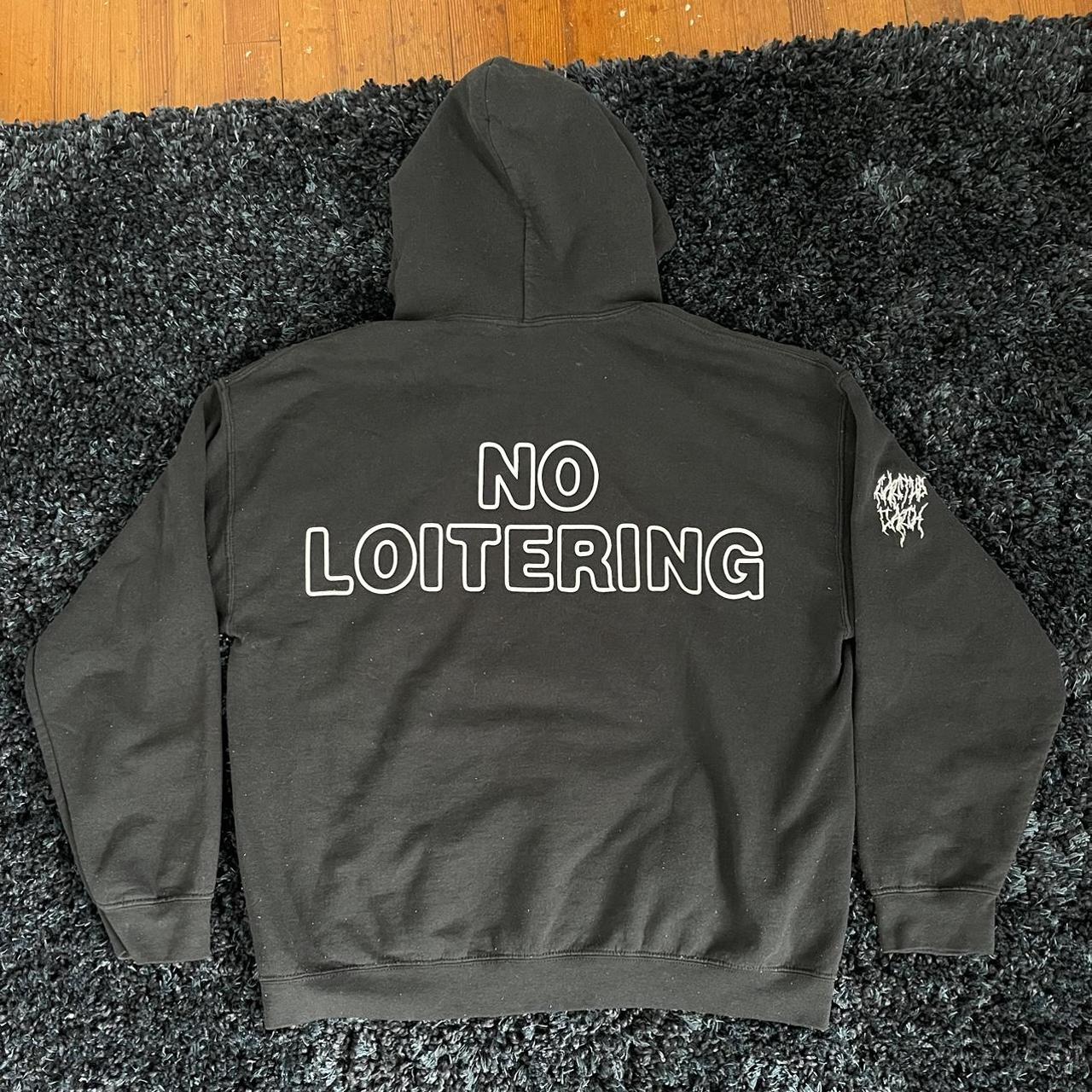 Travis scott no loitering best sale hoodie black