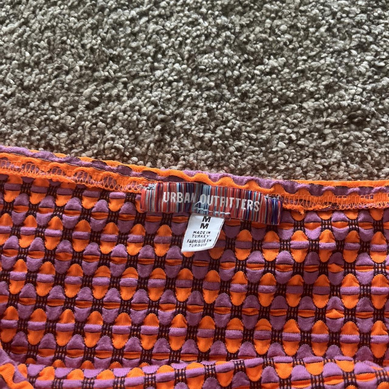 Urban Outfitters Women's Orange and Purple Skirt (2)