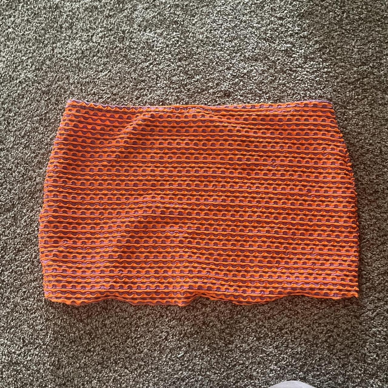 Urban Outfitters Women's Orange and Purple Skirt (3)