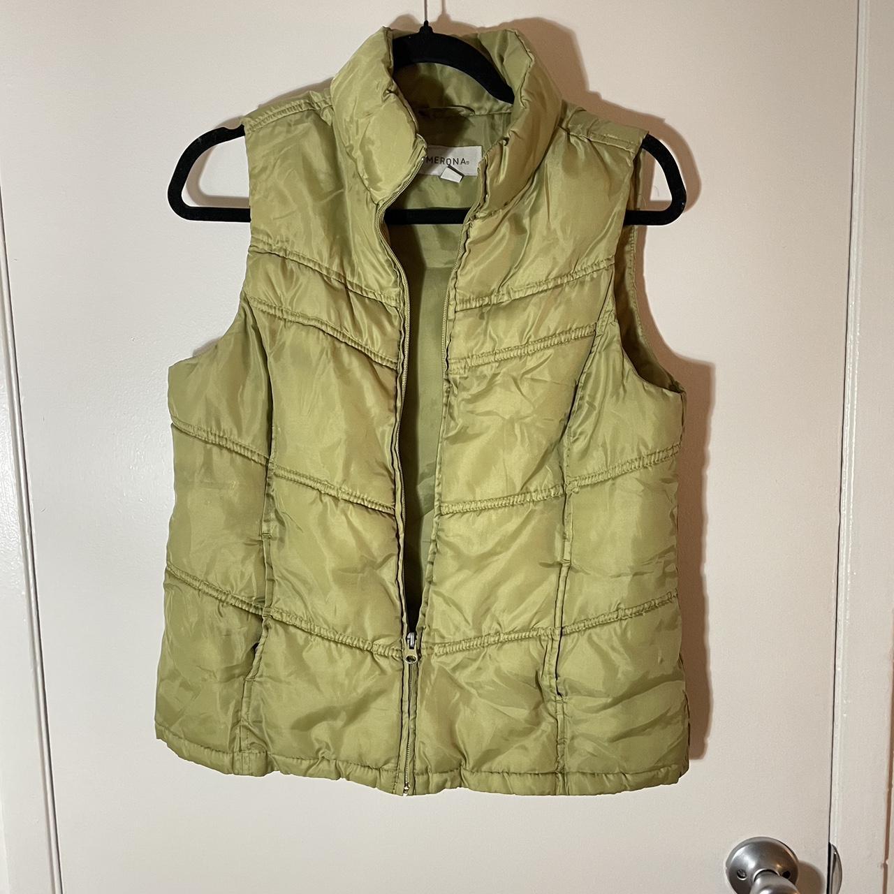Vintage puffer vest! In perfect condition! tagged... - Depop