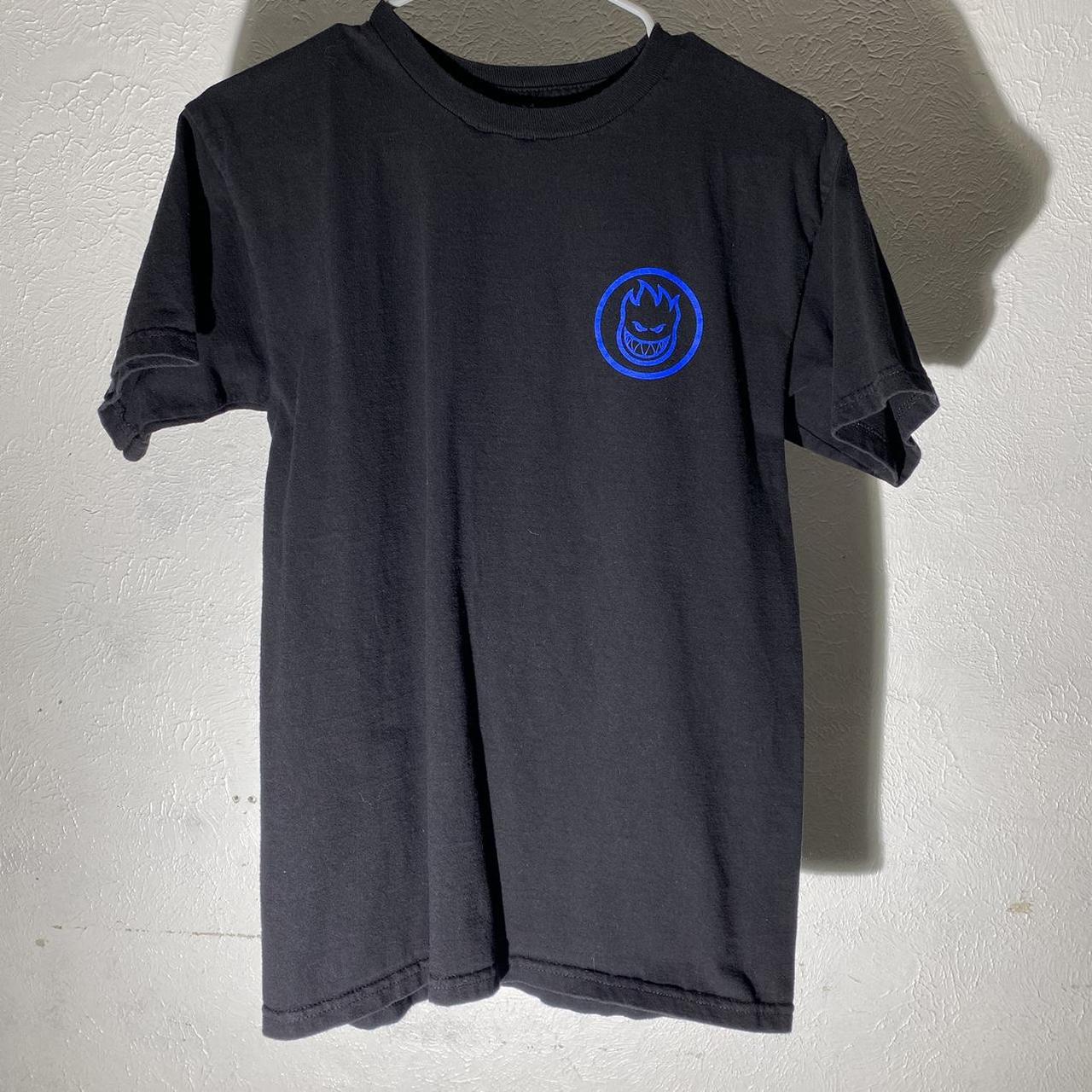 Santa Cruz Men's Black and Blue T-shirt | Depop