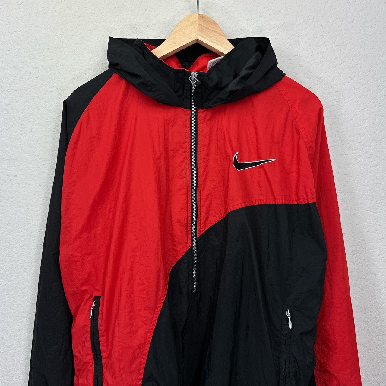 Vintage 90s Nike swoosh windbreaker jacket SIZE... Depop