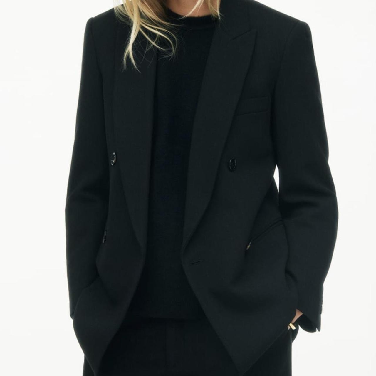 Zara wool blend pinstripe blazer RRP £119 Depop