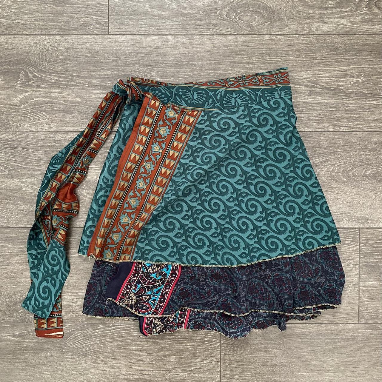 tree of life wrap skirt could be worn reversible... Depop