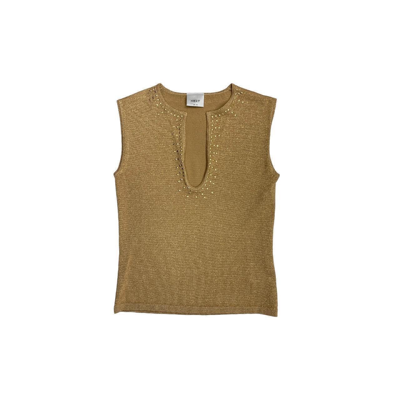 Y2K GOLD TANK TOP 🍒 free UK shipping 🍒 early 00’s... Depop