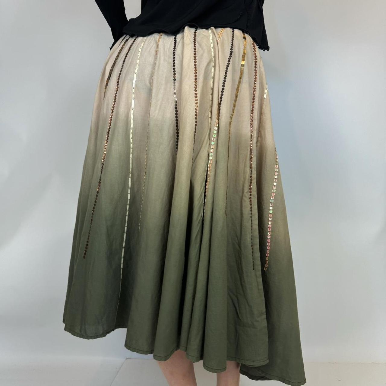 FAIRY KHAKI CREAM SKIRT maxi length zip and. Depop