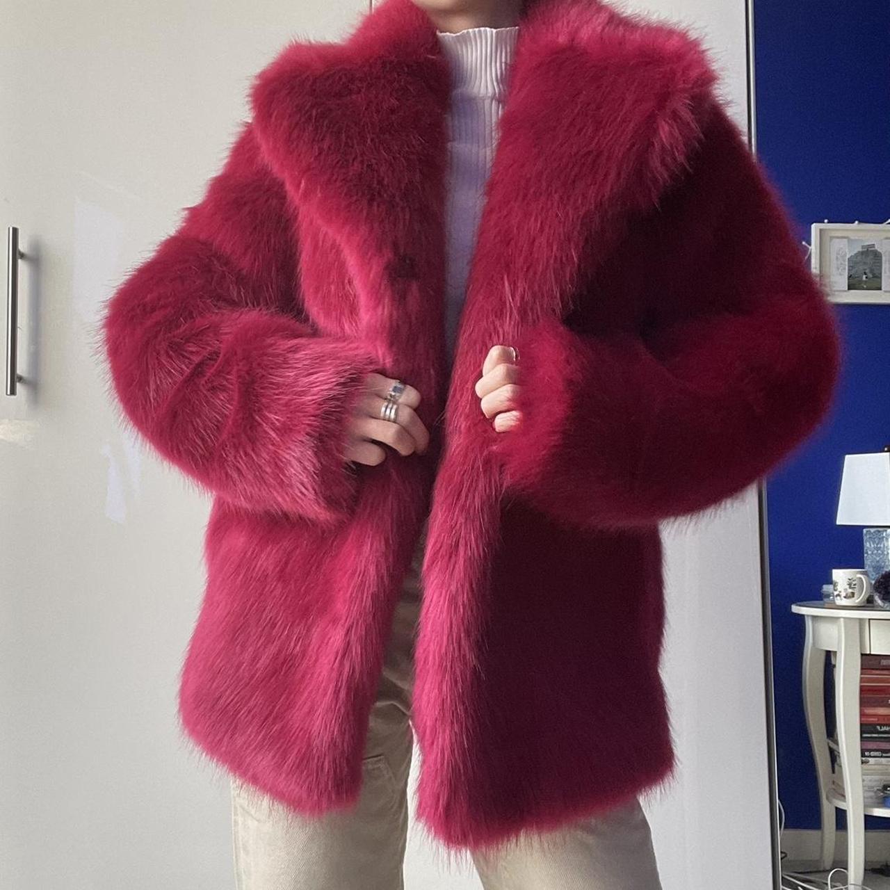 Guess Women's Pink Coat Depop