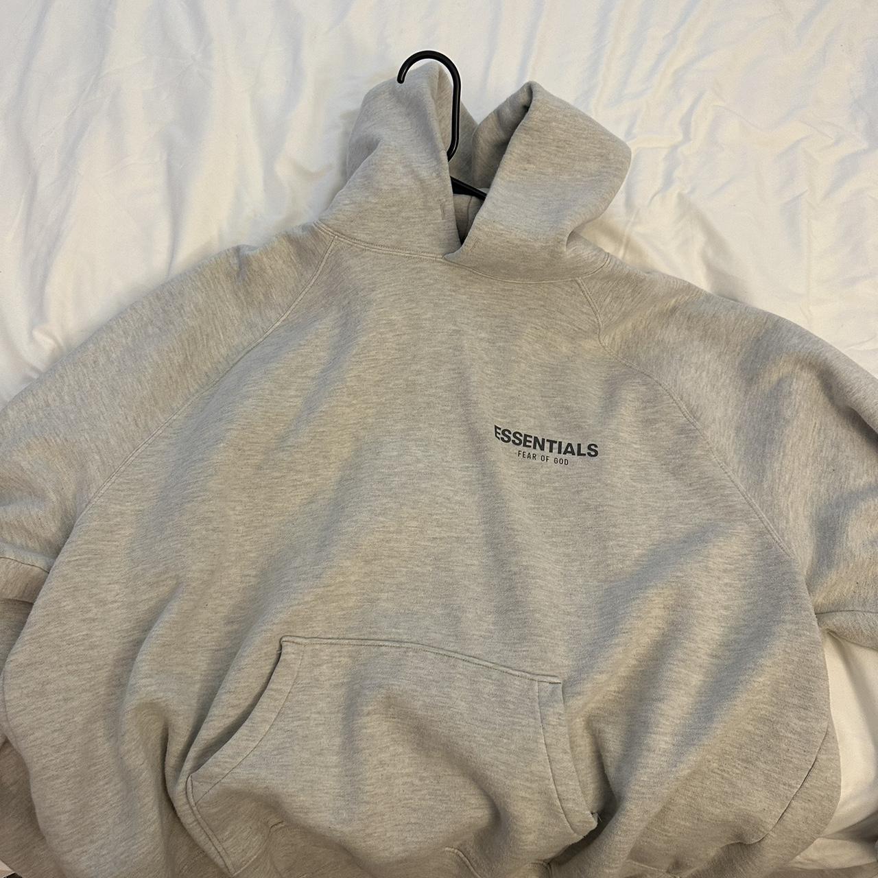 Essentials Men's Grey Hoodie | Depop