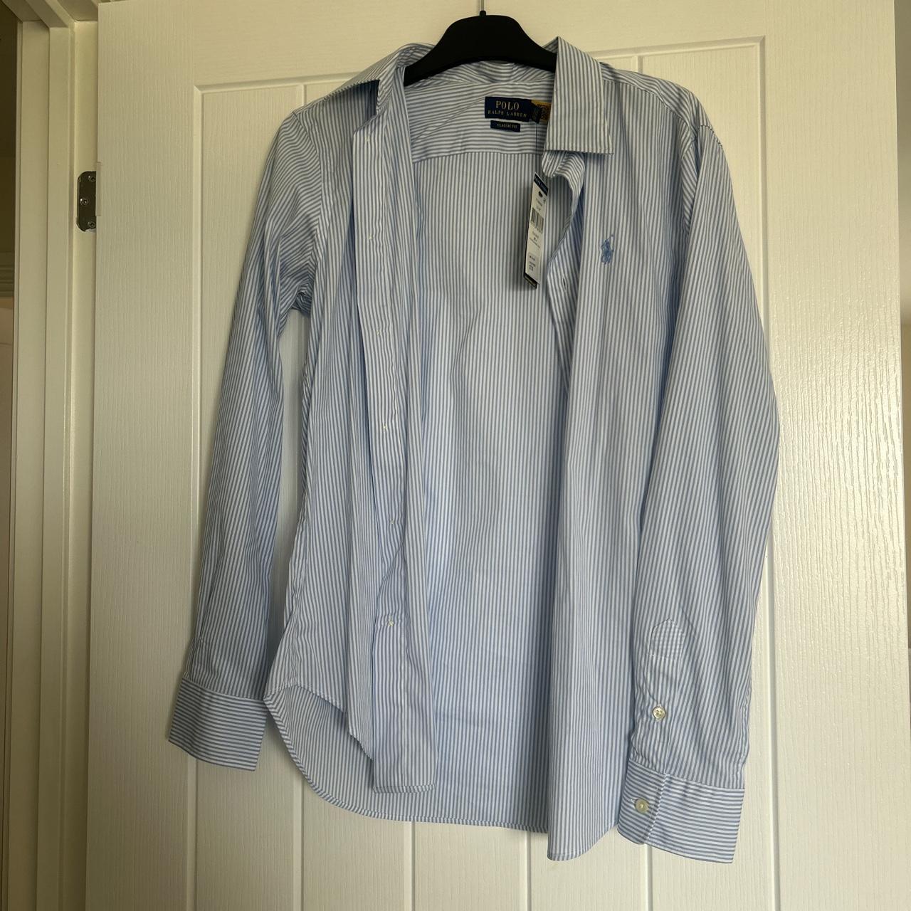 Brand New Ralph Lauren Women’s Striped Shirt Bought... - Depop