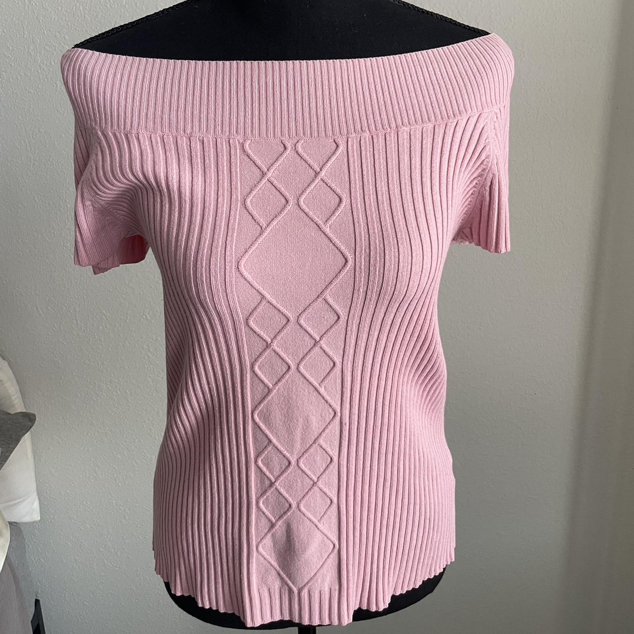 Baby pink off the shoulder Top This baby pink... Depop