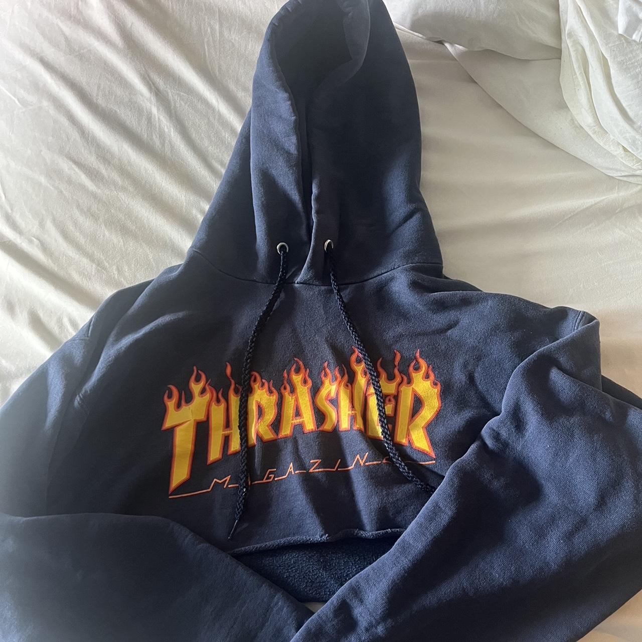 Thrasher cropped hot sale hoodie women's