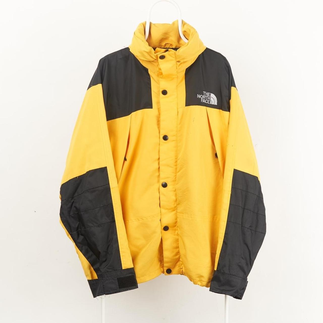 The North Face Men's Yellow and Black Jacket | Depop