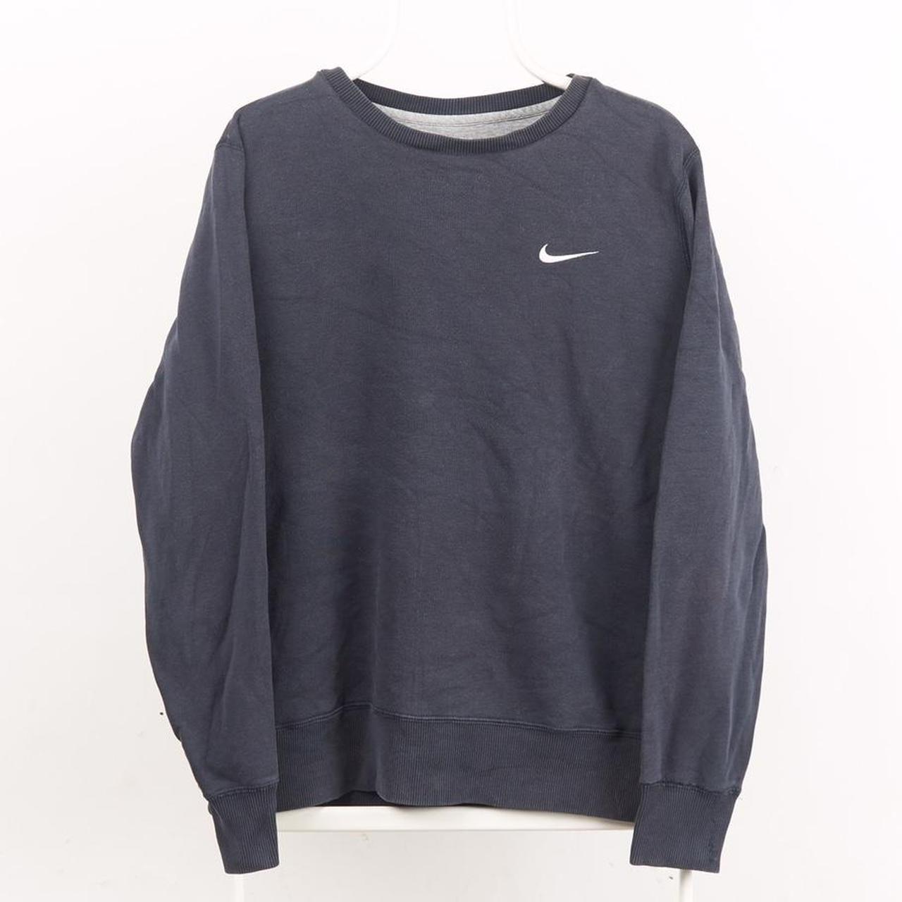 Nike Sweatshirt Navy Large Featuring front... Depop