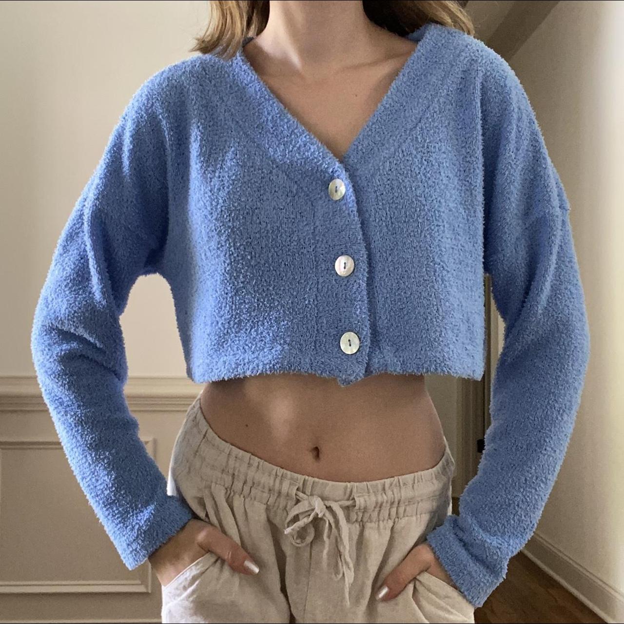 Cropped Cardigan - Blue Sky Fibers