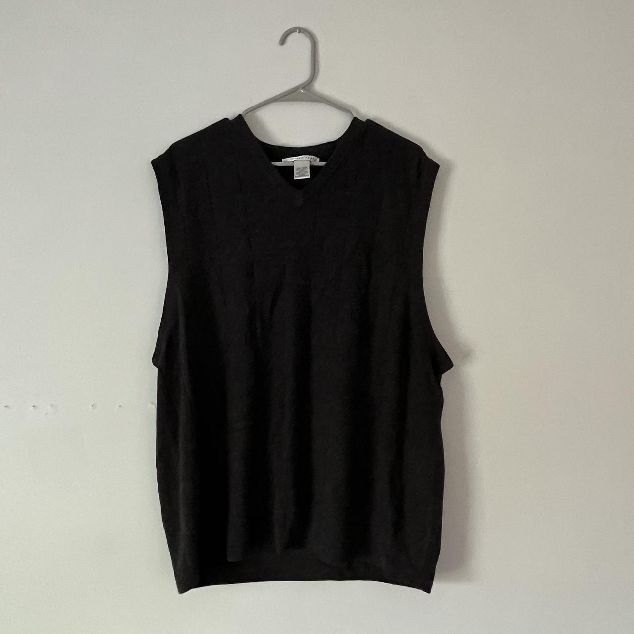 dark grey knitted vest men's XXL i'm 5'7" and it... Depop