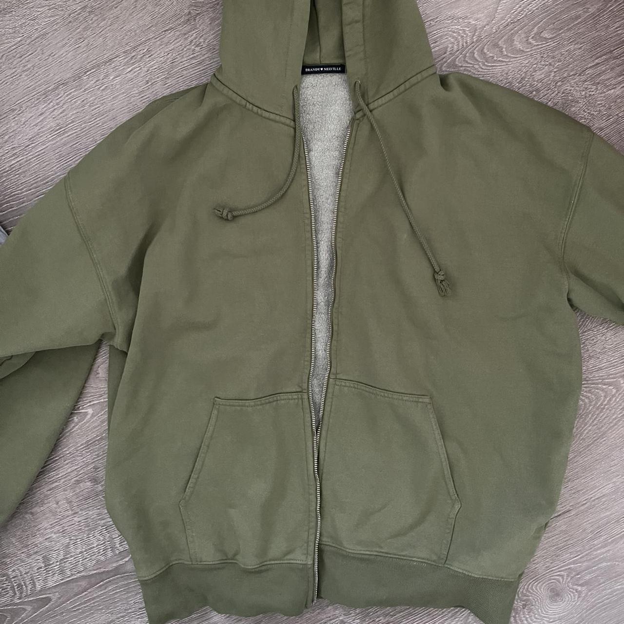 brandy melville matcha green christy hoodie barely... Depop