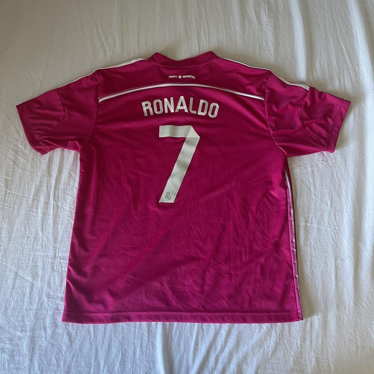 Pink Real Madrid soccer jersey - Depop