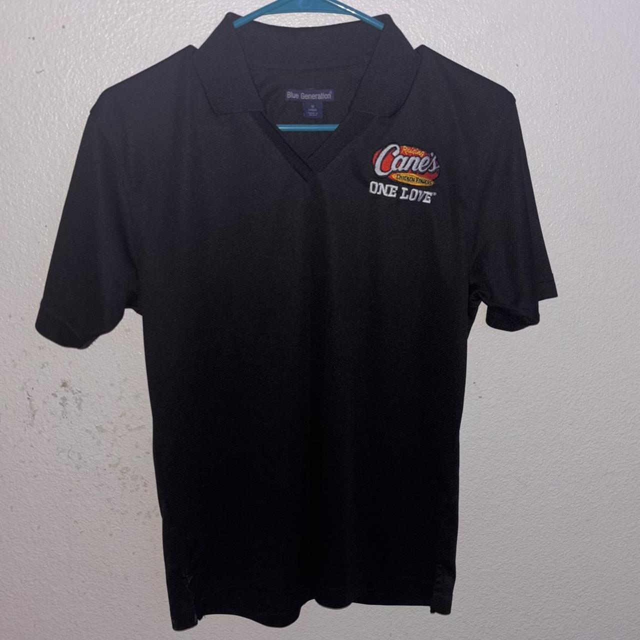 Raising Canes womens black manager polo size medium - Depop