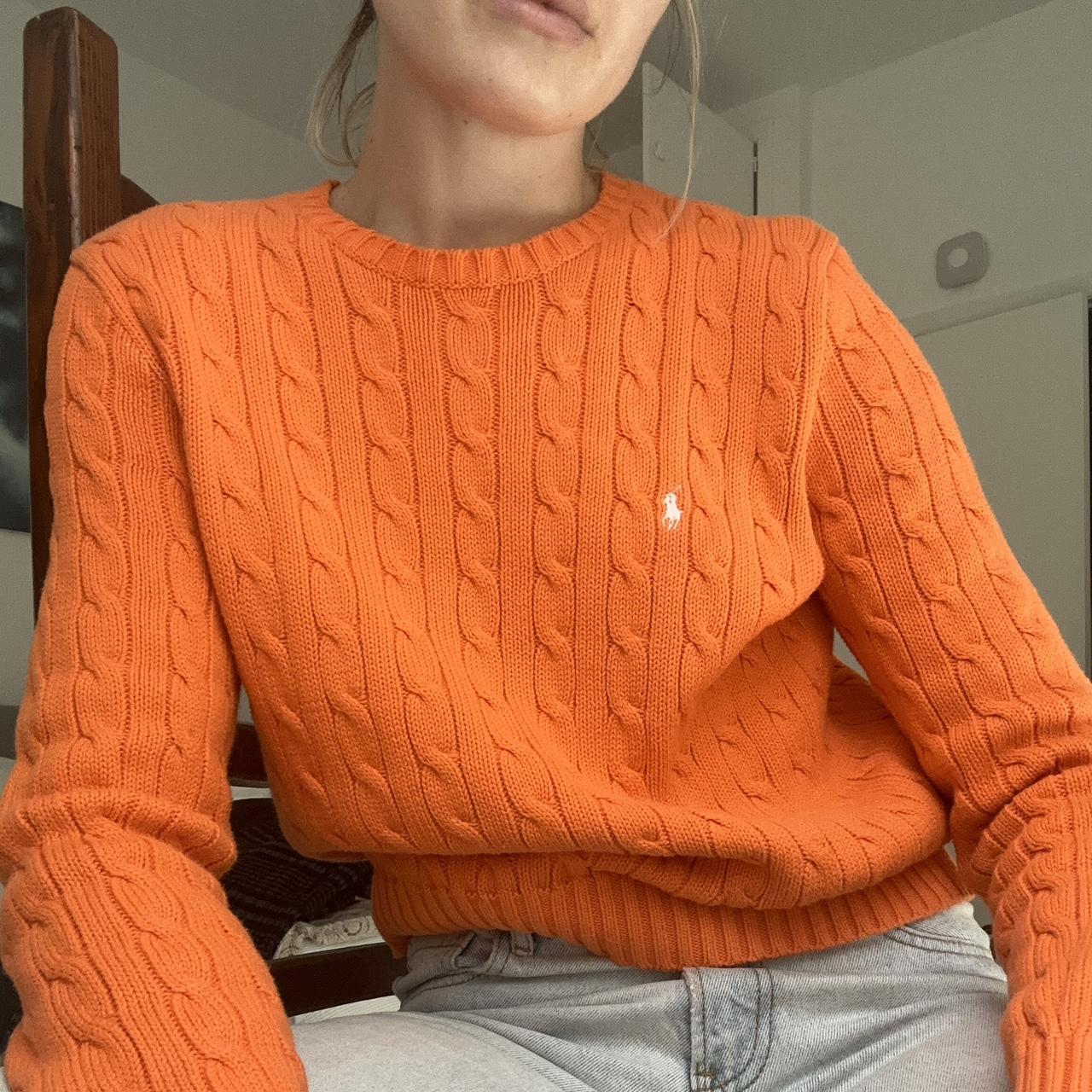 Women's Orange Polo Ralph Lauren Sweaters