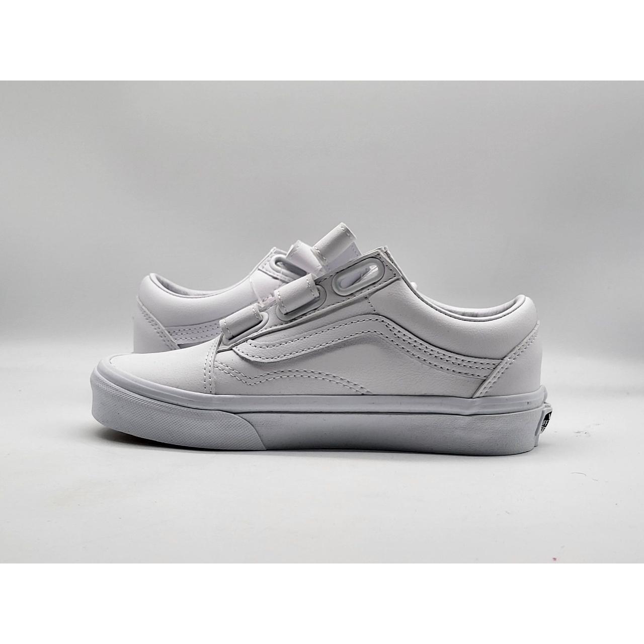 Vans leather hot sale velcro