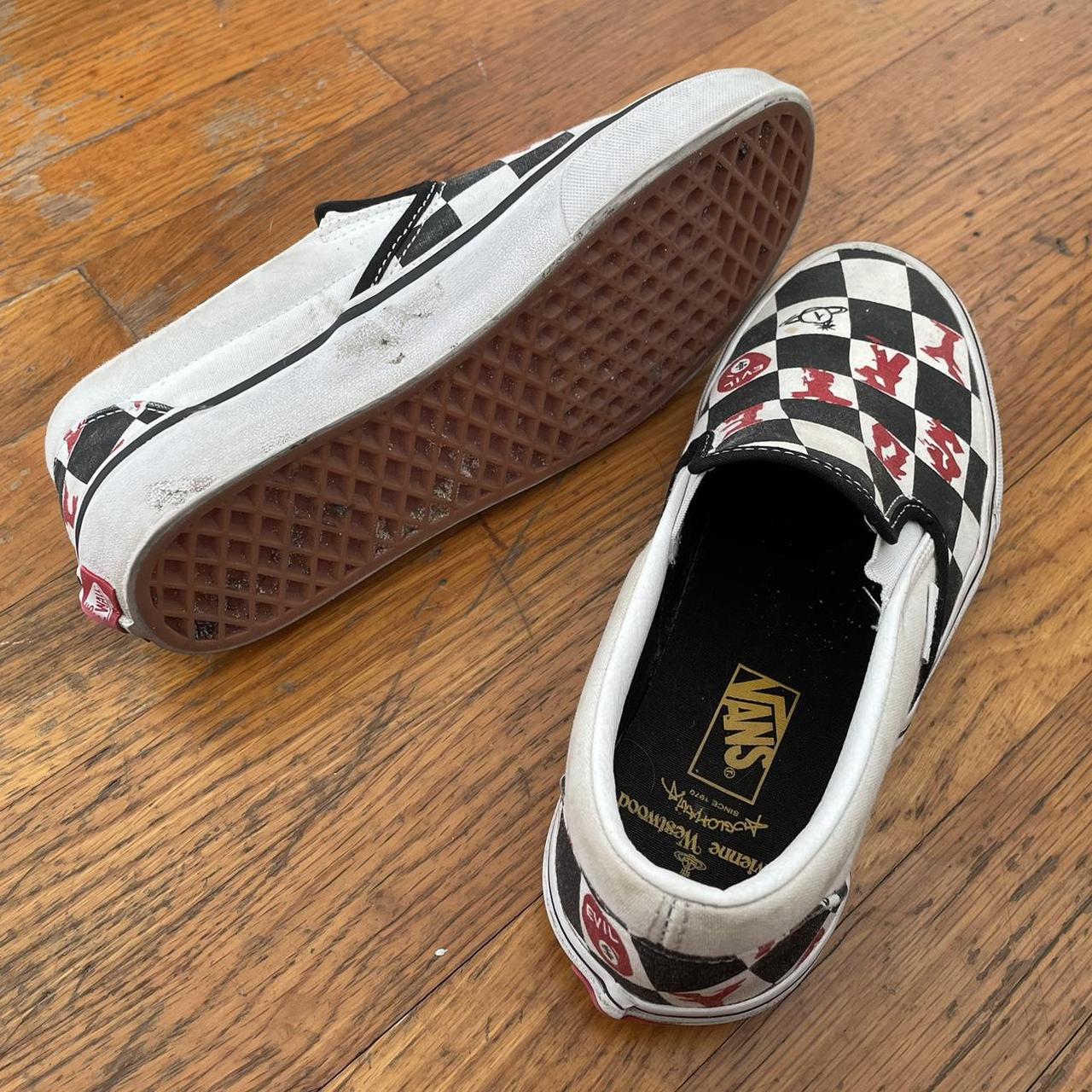 Vivienne Westwood x Vans checkered slip ons Comes... - Depop