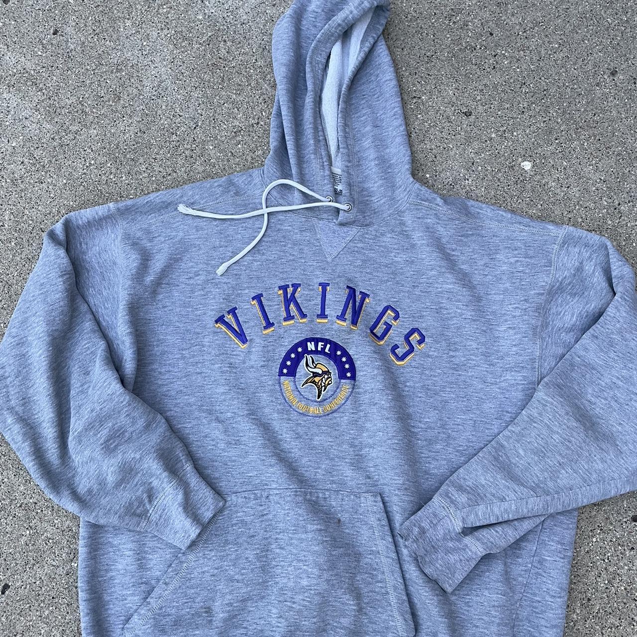 Vintage 1992 RARE Minnesota Vikings Artex Hoodie ☁️ - Depop