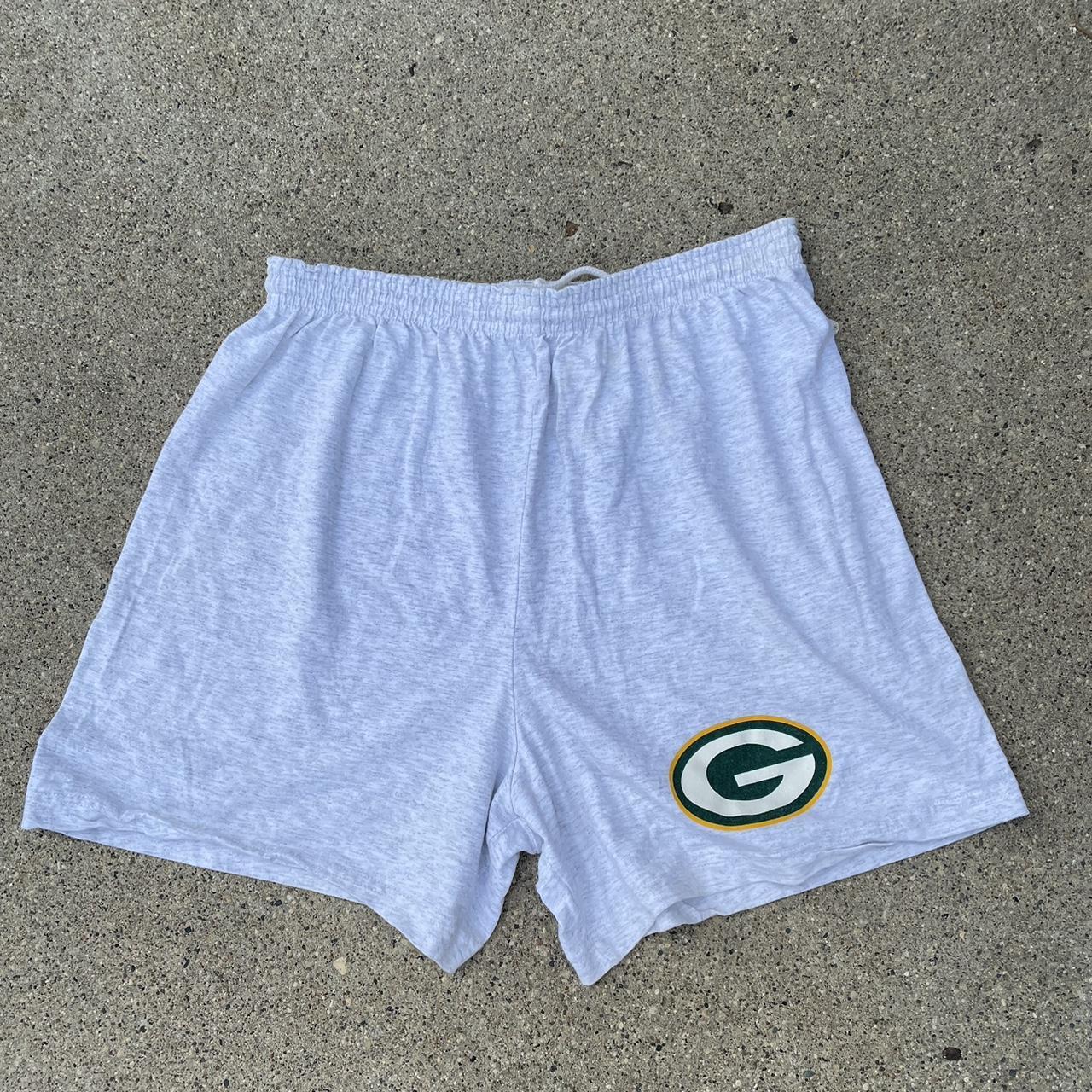Vintage Green Bay Packers Shorts By Russell - Depop
